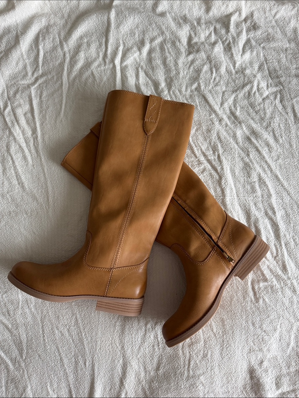 Crown Vintage Chestnut Brown Knee length Leather Boots